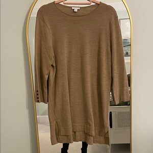 J. Jill Tan Crew Neck Sweater